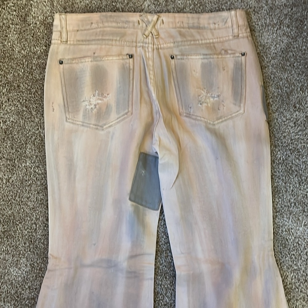 Free people patchwork distressed flare jeans 30 - image 13